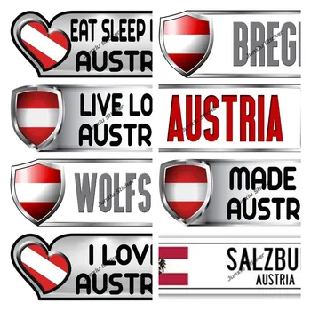 Австрия Държава Брегенц Стикер на нацията Стикер на колата Лаптоп Стикер на стената Стикер Креативни стикери Лепило за националния флаг Стикер
