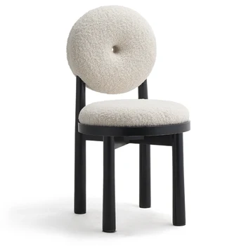 Хубава Произведено Бял Стол за Тоалетка Фънки За спални Високи Кресла За Почивка и Ергономичен Дървен Дизайн Sedie Pranzo Moderne Модерни Мебели