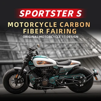 За HARLEY SPORTSTER S Комплекти стикери на обтекател от въглеродни влакна, Аксесоари за мотоциклети, пластмасови етикети за защита от ремонт