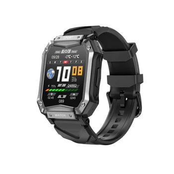 Умни часовници за мъже, Bluetooth-предизвикателство, наблюдение на сърдечния ритъм, сън, Гласов асистент за фитнес, IP67, Водоустойчива умни часовници за спортове на открито