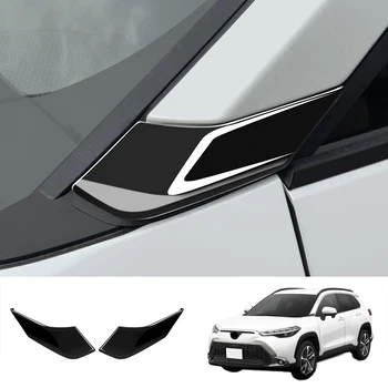 Тампон върху прозореца на колата Стикер на колона Модификация на облицовки и Аксесоари за Toyota Corolla Cross 2021 2022 Ярко черно