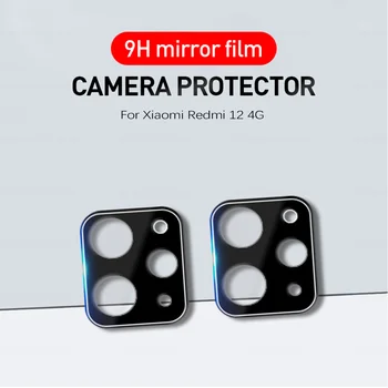 2 елемента Защитен Калъф За фотоапарат Xiaomi Redmi 12 4G Пръстен, изработени От Закалено Стъкло на Задния Капак на Обектива За Xiaomi Redmi12 Redmy 12 4G 6,79 Инча
