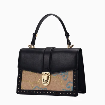 Луксозна дизайнерска дамска чанта от естествена кожа, с висококачествена дамска чанта от естествена телешка кожа, чанти за жени, дамски чанти