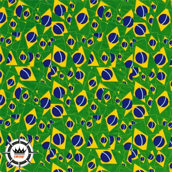 Дължина 20 м, Гидрографические филм с участието на бразилския флаг, Широчина 50 см, Течен изображение WDF225