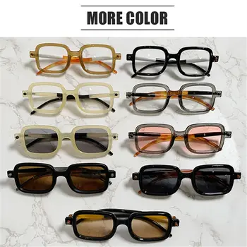 Нова реколта квадратни слънчеви очила за жени, Vintage Слънчеви очила в стил пънк, Мъжки нюанси, Модни очила UV400