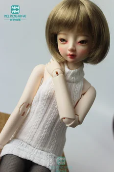 Облекло за кукли интересите на 43-45 см, модерен пуловер за кукли 1/4 BJD, бял, черен, сив, розов