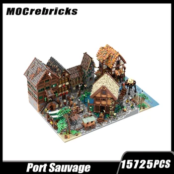 MOC-142279 Градски Изграждане на Модулен Монтаж на дестилационни фабрики Строителни Блокове Малка Механа Модел на Колекция от Тухли Серия Играчки Подаръци