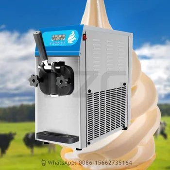 Машина за приготвяне на мек сладолед обем 18-20 л/Ч Настолен модел Single Flavor Черен цвят за дома и реклама