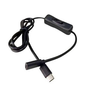 Удлинительный USB кабел C от мъжа към жената с вграден в захранването за Raspberry 4