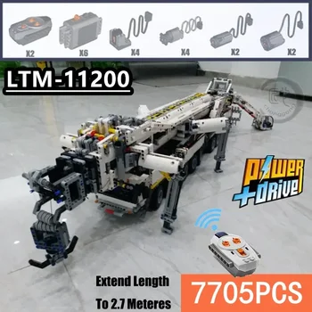 Нов MOC-20920 Fit Lepinings Power Мобилен Кран Строителен LTM11200 RC Highh Моторни Комплекти Блокове, Тухли, Играчки За Рожден Ден Подаръци