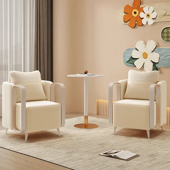 Единични столове за всекидневна Relax, Метална облегалка, модерен скандинавски столове за всекидневна, Минималистичные бели декорации за салони