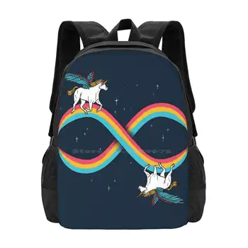 Безкрайно магия! Училищни Чанти За Момичета, Пътни Чанти За Преносими Компютри Infinity Infinite Pegasus Rainbows Sparkle Туинкъл Symbol Cool