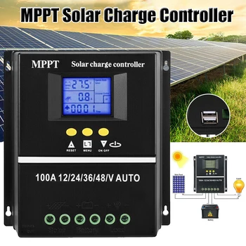 Слънчев контролер на заряд на MPPT 12V 24V 36V 48V Auto /50A 60A 80A 100A