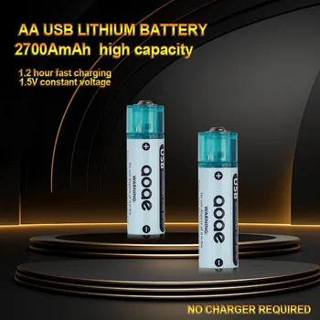 Нова батерия 1.5 V AA 2700mAh USB Recarregavel Recarreg á vel литиево-йонна вентилатор с дистанционно управление електрически играчка безплатна доставка