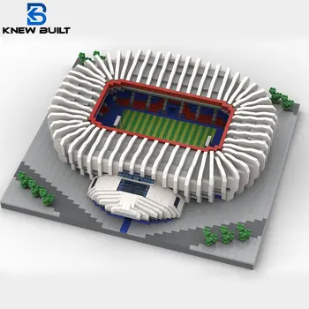 Известният модел на футболен стадион в стила на двойки, на набор от микро-мини-диамантени блокове за възрастни, набор от кубчета за футболно игрище, играчка-пъзел