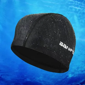 Найлон гъвкава водоустойчива шапка за плуване от непромокаемой тъкан, имитирующая кожата на Акула, удобна шапка за плуване