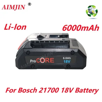 НОВА Литиево-йонна батерия GBA18V80 капацитет 18 6.0 А за Акумулаторни Дрелей Bosch 18Volt MAX с електрически люк (вградена батерия 21700)