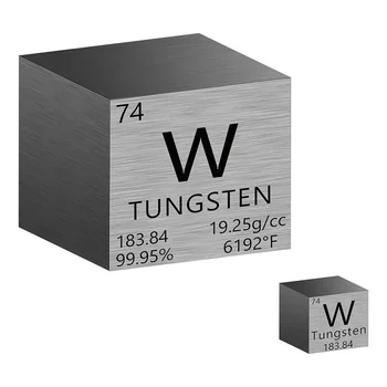 2 бр. вольфрамовый кубче, елементи от чисти метали с висока плътност-Кубче, метални кубчета с висока плътност за лаборатория Elements Collections.За учители