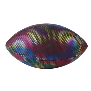 Цветна тренировъчен топка за регбийной екип, противоскользящий футболна топка, светещи в тъмното