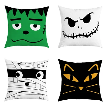 Калъфка за Хелоуин, скъпа Черна котка, на мама, на лицето на Зомби, възглавница, калъфка, креативен дизайн, декор за дома на мека мебел, столове