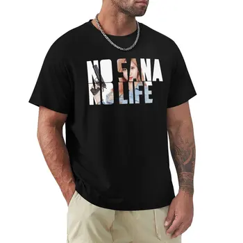 плажната мъжка тениска summer No Sana No Life? Тениска Twice Kpop, къси тениски по поръчка, черни тениски, мъжки памучни ризи