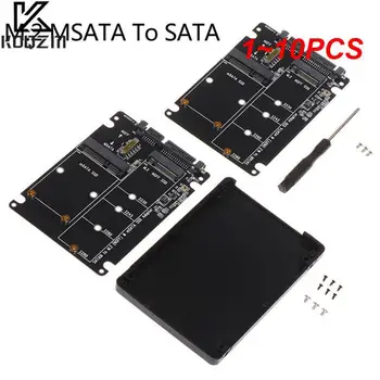 1 ~ 10ШТ 60 gbps До М2 NGFF SATA SSD MSATA SSD Адаптер MSATA за SATA M. 2 Такса адаптер за твърд диск NGFF за SATA
