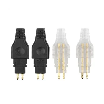2 броя Мини-кабел за слушалки конектор за свързване на аудио слушалки на Sennheiser HD650 HD600 HD580 HD25 Прозрачен