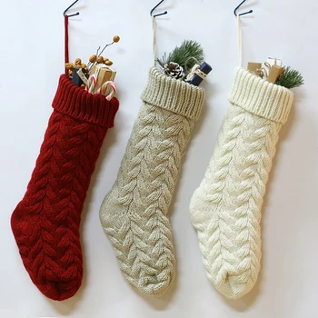 18-инчови Коледни Възли Чорапи голям размер Коледни Чорапи с Лосями Прекрасен Коледен подарък пакет