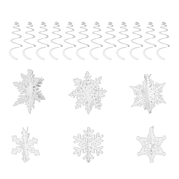 1 комплект Снежинки за Коледно парти spiral За Весели Коледно парти Таван, Висящи Аксесоари за декорация на фона