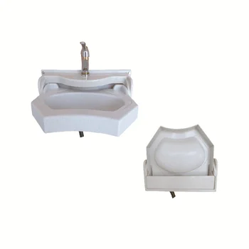 Сгъваема бяла акрилна мивка за измиване на ръцете 537,5*312,5*185 мм Caravan RV GR-Y551