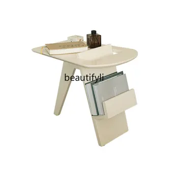 Модерен минималистичен Дизайн на малка странична масичка във френския кремовом стил от масивно дърво, Нощни шкафче, Шкаф за дрехи