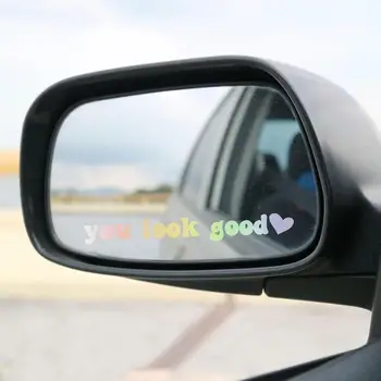 Огледално Етикети Ви Изглежда Добре В Огледалото за Обратно виждане на Колата Стикер На Стената Стикер 3.9x0.7in Стикер За Мотоциклет за Задно виждане Side view