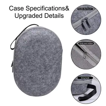 Калъф За носене, чанта за съхранение, Защита кутии с пагон, твърд EVA-органайзер, Защитна чанта, VR-слушалки с 3 контролери