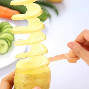 Висококачествена спирала овощерезка за моркови Кухненски модели за рязане на картофи Кухненски принадлежности за приготвяне на храна за Домашни джаджи Домашни джаджи