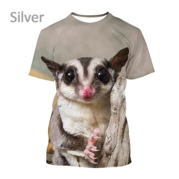 Лятна нова тениска с 3D-печат на животните сладко sugar планер, модни и ежедневни тениска унисекс