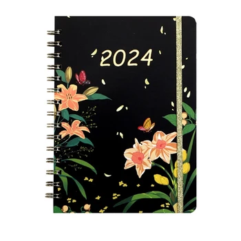 Седмичен Планер 2024 година, в Които корици Премиум-клас 2024 Planner, Календар 2024 Planner, Календар книга