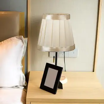 Лампа за настолна лампа, малка странична лампа, Текстилен Лампа, Практичен Универсален