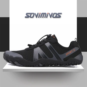 Висококачествена Лека мъжки обувки за бягане в минималистичном стил, Мъжки Летни Обувки за бягане бос, Плажни спортни маратонки за фитнес, по-Големи размери 46