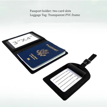 Багажная етикет, притежател на паспорт, комплект с куфар от изкуствена кожа, поименна етикет, документ за самоличност, защитно покритие за кредитни карти, преносим сватбен подарък за двойки