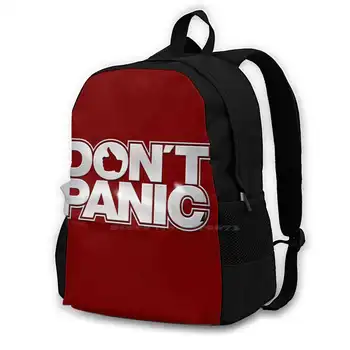 Не изпадайте в Паника, тениски с 3D принтом, Раница, Ежедневна чанта, Не изпадайте в Паника, Не изпадайте в Паника, Ръководство за стопаджия На Галактиката, Ръководство за стопаджия