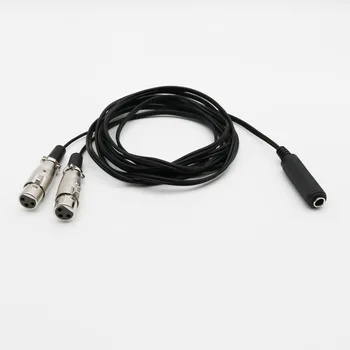 1бр 6,35 мм (1/4 инча) Стерео жак за микрофон с две XLR конектори, кабел 3 м/10 метра