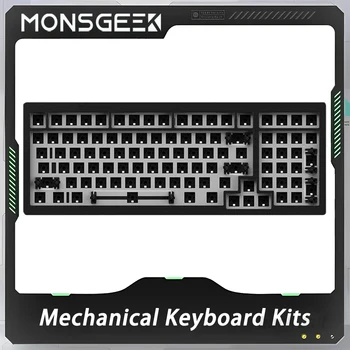 Комплекти механични клавиатури MONSGEEK M2, алуминиеви гарнитури, уплътнител за геймърска клавиатура с гореща замяна, динамичен RGB, аксесоари за PC геймърите, Mac Office