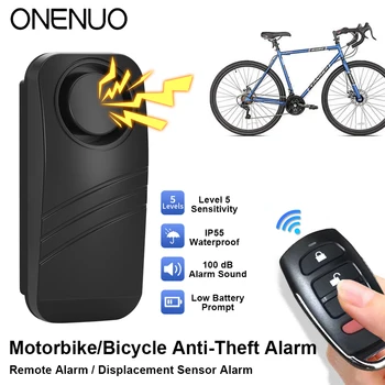 Анти-кражба мотоциклетът велосипедна аларма с монтиране на 90 db, Охранителна вибрационна аларма, сот, водоустойчив аларма с дистанционно управление