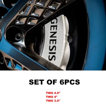 6 бр./компл. Висока температура Автомобили стикер за Genesis Wings Чистачките Спирачните Челюсти Автоаксесоари