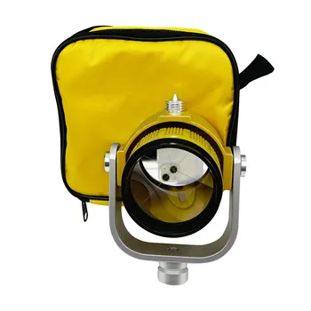 Нова единична призма за тахеометра 5 / 8x11 с вътрешна резба жълт цвят -30 мм, с чанта