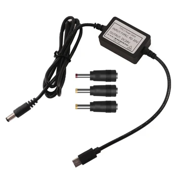 ESTD USB Type C Включете Удължител 5,5X2,1 мм Plug-Удължител за Кабел кабел за зареждане Захранващ Адаптер с 3 Адаптери