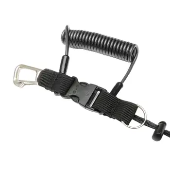 Безопасност кабел за гмуркане с спирала с пружина, кабел с превръщането на една кука, помещение от TPU, въже от загуба с быстроразъемной катарама