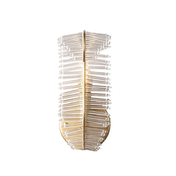 Стенен лампа gold Nordic със стъкло за хола, държач за крушка E14, декоративни листа, стенни аплици, модерен стенен лампа за спални