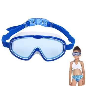 Очила за басейн, Детски фарове за мъгла, които предпазват от ултравиолетовите слънчеви Очила за плуване с широк преглед на Очила за гмуркане Силиконовата уплътнение, Екипировка за гмуркане с шнорхел Маска за гмуркане