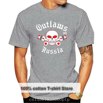 Тениска извън закона Gang Motorcyle Florida Outlaws Mc, тениска унисекс, мъжки ежедневни памучен тениска